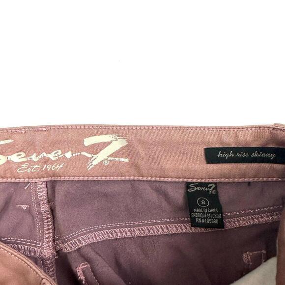 Seven7 High Rise Skinny Women's size 8 Dusty Pink Denim Jeans - Picture 3 of 4